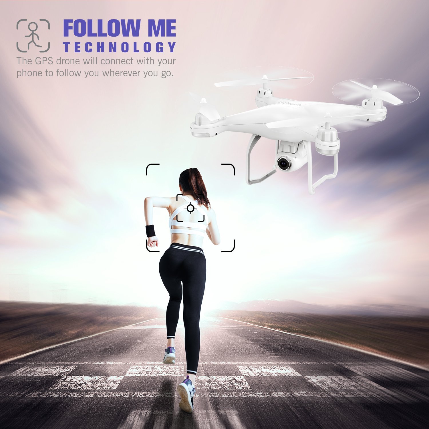 Potensic T25 GPS FPV RC Drone Follow me