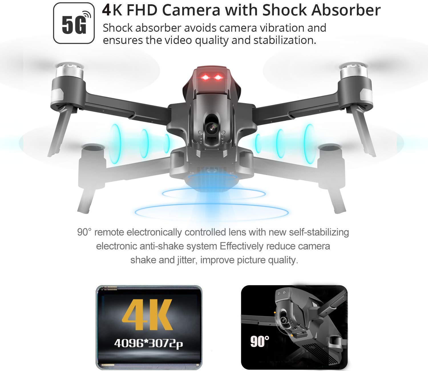 Details about  / 4DRC M1 2021 NEW Drone 5G FPV Brushless 4K HD Camera GPS RC Quadcopter Foldable