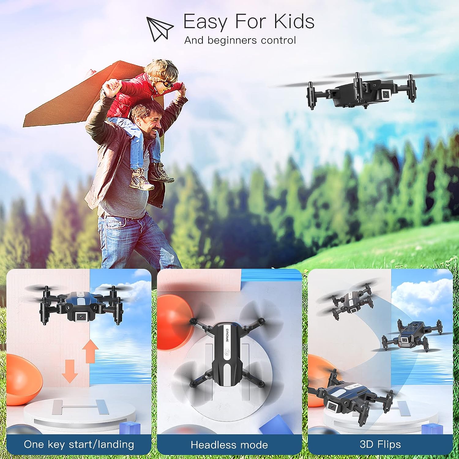 FERIETELF T25 Mini Drone -Easy To Fly Drone For Kids